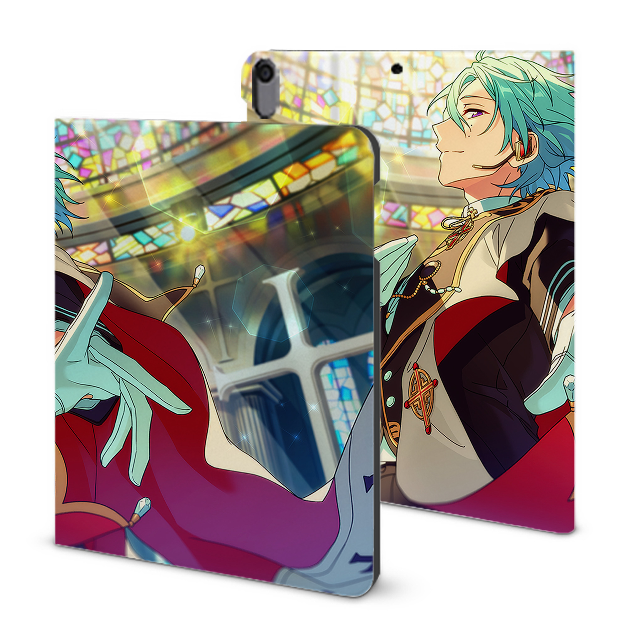（画像用） あんさんぶるスターズ! Ensemble Stars IPad ケース ブック型 PUレザー TPU 耐衝撃 軽量 薄型 ペン収納なし 全面保護 IPad 各モデル対応